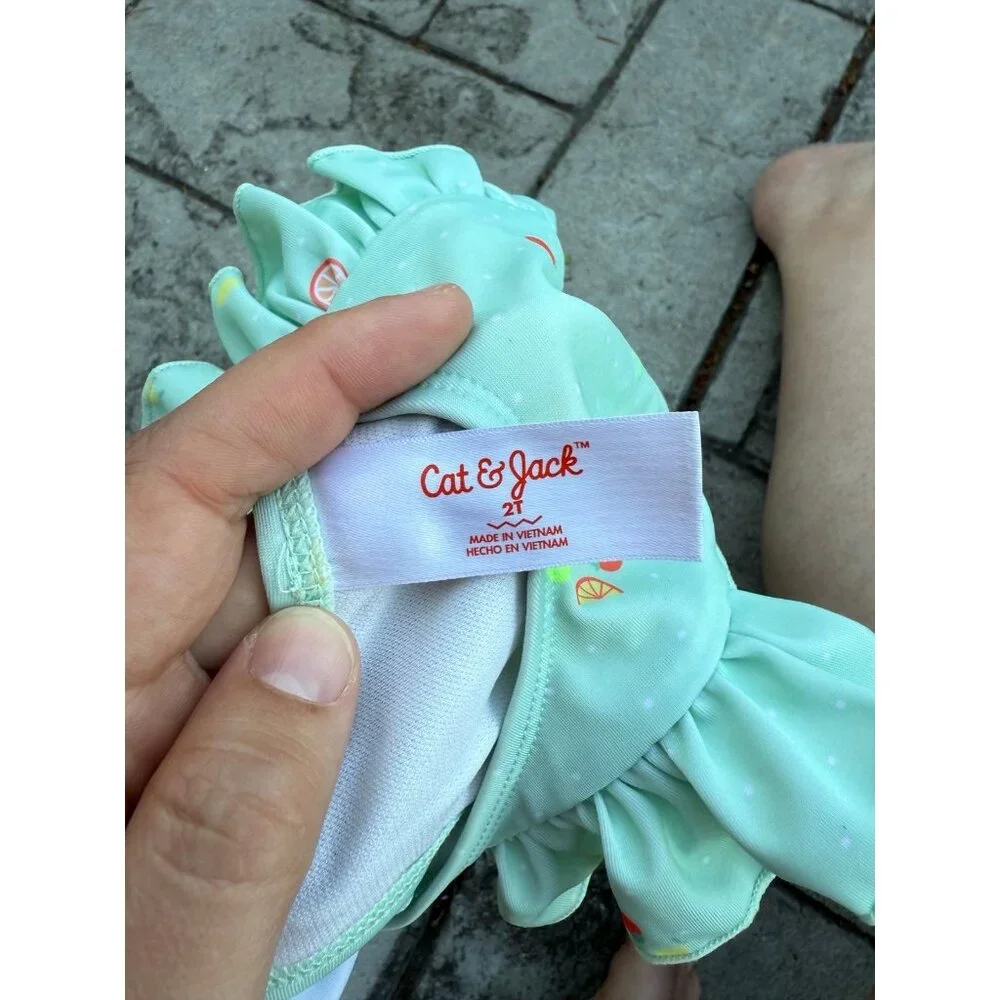 Cat & Jack Girls’ Ruffle Swimsuit – Size 2T